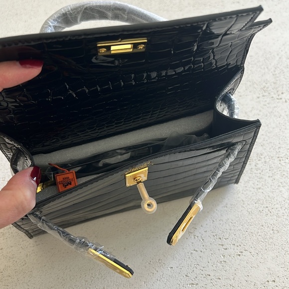 Black croc clutch - Picture 5 of 6